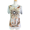 クリスチャン・ディオール Christian Dior 半袖プリントTシャツ 923T03WC428 グレー コットン レディース 半袖Ｔシャツ