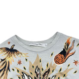 クリスチャン・ディオール Christian Dior 半袖プリントTシャツ 923T03WC428 グレー コットン レディース 半袖Ｔシャツ