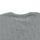 クリスチャン・ディオール Christian Dior オブリーク総柄 テリーコットン 半袖Tシャツ 113J692A0614 グレー コットン メンズ 半袖Ｔシャツ
