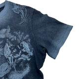 クリスチャン・ディオール Christian Dior 半袖プリントシャツ 123T03DE455 ネイビー コットン レディース 半袖Ｔシャツ