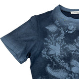クリスチャン・ディオール Christian Dior 半袖プリントシャツ 123T03DE455 ネイビー コットン レディース 半袖Ｔシャツ