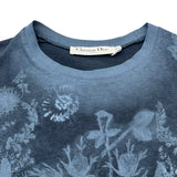 クリスチャン・ディオール Christian Dior 半袖プリントシャツ 123T03DE455 ネイビー コットン レディース 半袖Ｔシャツ