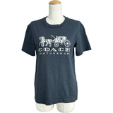 コーチ COACH ホースアンドキャリッジ半袖Tシャツ C9117 ブラック コットン レディース 半袖Ｔシャツ