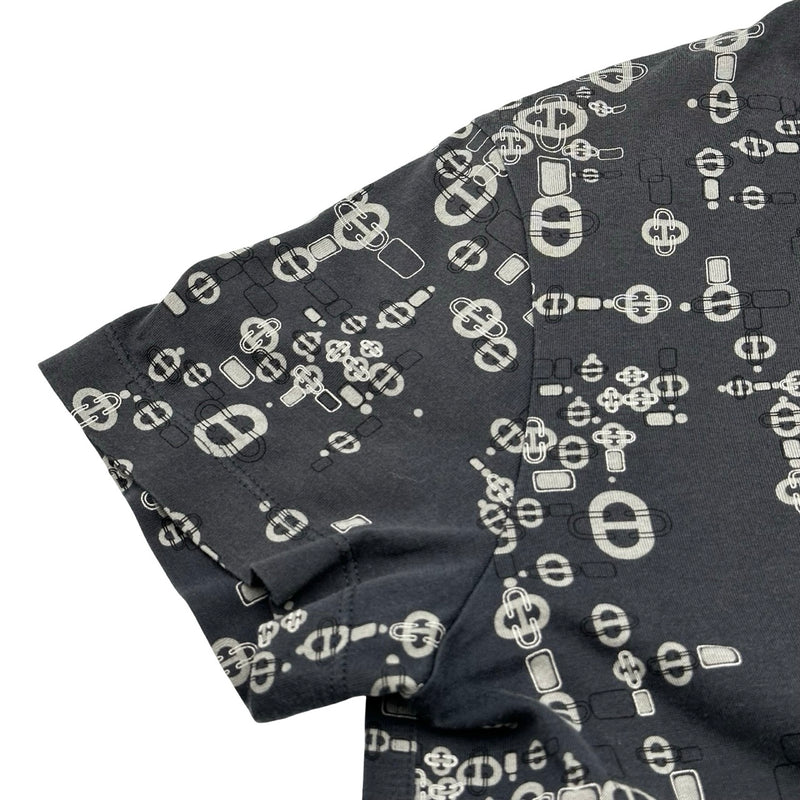 エルメス HERMES シェーヌダンクルプリント半袖Tシャツ グレー