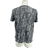 エルメス HERMES シェーヌダンクルプリント半袖Tシャツ グレー コットン メンズ 半袖Ｔシャツ