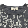 エルメス HERMES シェーヌダンクルプリント半袖Tシャツ グレー コットン メンズ 半袖Ｔシャツ