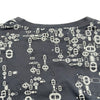 エルメス HERMES シェーヌダンクルプリント半袖Tシャツ グレー コットン メンズ 半袖Ｔシャツ