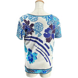 レオナール LEONARD 花柄半袖カットソー 0379609 ホワイト コットン レディース 半袖Ｔシャツ
