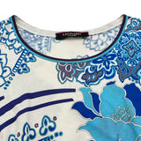 レオナール LEONARD 花柄半袖カットソー 0379609 ホワイト コットン レディース 半袖Ｔシャツ