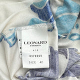 レオナール LEONARD 花柄半袖カットソー 0379609 ホワイト コットン レディース 半袖Ｔシャツ