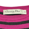 クリスチャン・ディオール Christian Dior ロゴボーダーニットセーター 344S97AM729 ピンク コットン レディース セーター