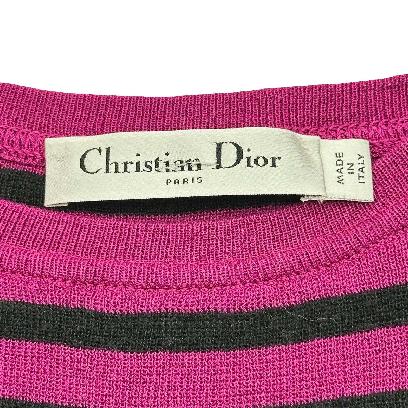 クリスチャン・ディオール Christian Dior ロゴボーダーニットセーター