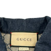 グッチ GUCCI レザー切替GGキャンバスデニムジャケット 652658 ネイビー デニム レディース デニムジャケット