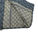 グッチ GUCCI レザー切替GGキャンバスデニムジャケット 652658 ネイビー デニム レディース デニムジャケット