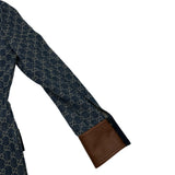 グッチ GUCCI レザー切替GGキャンバスデニムジャケット 652658 ネイビー デニム レディース デニムジャケット