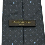 ルイ・ヴィトン LOUIS VUITTON モノグラムドットシルクネクタイ ネイビー シルク メンズ ネクタイ