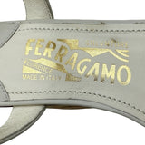 サルヴァトーレ・フェラガモ Salvatore Ferragamo GALAK コルクウェッジソールサンダル 0641855 ホワイト レザー レディース サンダル