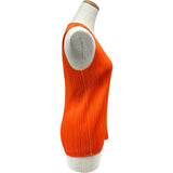 PLEATS PLEASE ISSEY MIYAKE プリーツトップス オレンジ ポリエステル レディース その他トップス