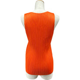 PLEATS PLEASE ISSEY MIYAKE プリーツトップス オレンジ ポリエステル レディース その他トップス