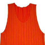 PLEATS PLEASE ISSEY MIYAKE プリーツトップス オレンジ ポリエステル レディース その他トップス