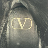 ヴァレンティノ VALENTINO ロックスタッズサイドジップヒールブーツ ブラック レザー レディース ブーツ