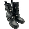 ヴァレンティノ VALENTINO ロックスタッズサイドジップヒールブーツ ブラック レザー レディース ブーツ
