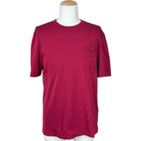 ルイ・ヴィトン LOUIS VUITTON ダミエポケットTシャツ レッド コットン メンズ 半袖Ｔシャツ