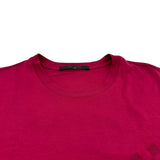 ルイ・ヴィトン LOUIS VUITTON ダミエポケットTシャツ レッド コットン メンズ 半袖Ｔシャツ
