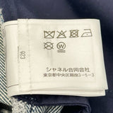 シャネル CHANEL カメリア総柄デニムパンツ P78140 ネイビー コットン レディース デニムパンツ