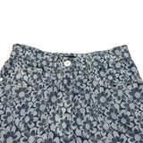 シャネル CHANEL カメリア総柄デニムパンツ P78140 ネイビー コットン レディース デニムパンツ