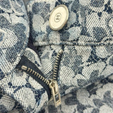シャネル CHANEL カメリア総柄デニムパンツ P78140 ネイビー コットン レディース デニムパンツ