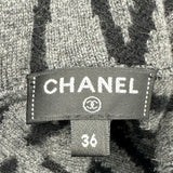 シャネル CHANEL ロゴ総柄カシミヤニットジャケット P70640 ブラック カシミヤ レディース その他アウター