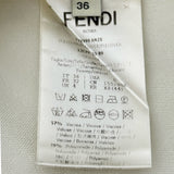 フェンディ FENDI ロゴ総柄ニットトップス FZX999 ホワイト ビスコース レディース ニット