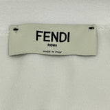フェンディ FENDI ロゴ総柄ニットスカート FZQ719 ホワイト ビスコース レディース スカート