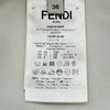フェンディ FENDI ロゴ総柄ニットスカート FZQ719 ホワイト ビスコース レディース スカート