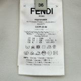 フェンディ FENDI ロゴ総柄ニットスカート FZQ719 ホワイト ビスコース レディース スカート