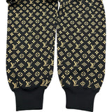 ルイ・ヴィトン LOUIS VUITTON モノグラム総柄トラックパンツ F0KP01 ブラック シルク レディース パンツ
