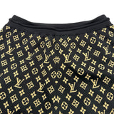 ルイ・ヴィトン LOUIS VUITTON モノグラム総柄トラックパンツ F0KP01 ブラック シルク レディース パンツ