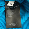 バレンシアガ BALENCIAGA ロゴ総柄リブニットワンピース 555322 ブルー ナイロン レディース ワンピース