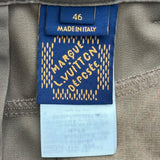 ルイ・ヴィトン LOUIS VUITTON ターコイズ装飾テーラードワークロングパンツ HRP88W ベージュ ウール レディース パンツ