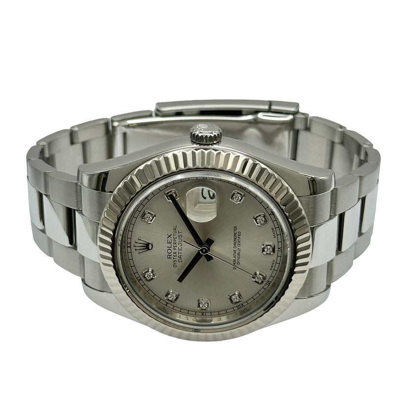 ロレックス ROLEX デイトジャスト2 116334G シルバー ホワイトゴールド