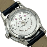 オメガ OMEGA デビル アワービジョン オービス マニュアルカレンダー 433.33.41.22.03.001 ブルー ステンレススチール 自動巻き メンズ 腕時計