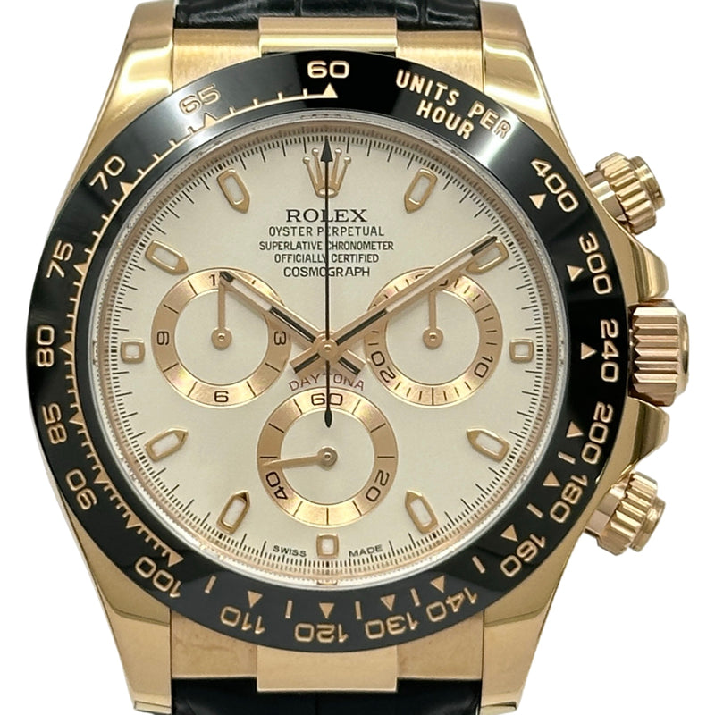 手巻き時計 ローマ数字 金色ケースドクターズウッチ ロレックス ROLEX デイトナ 116515LN アイボリー ゴールド 自動巻き