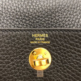 エルメス HERMES リンディミニ K刻 ブラック×ゴールド金具 トリヨン レディース ショルダーバッグ