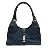 グッチ GUCCI ジャッキーハンドバッグ 002･1067 ネイビー シルバー金具 GGキャンバス レディース ハンドバッグ