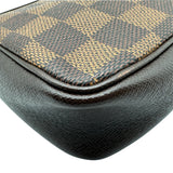 ルイ・ヴィトン LOUIS VUITTON トゥルース・メイクアップポーチ N51982 ブラウン ダミエ/レザー レディース ハンドバッグ
