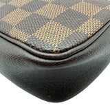 ルイ・ヴィトン LOUIS VUITTON トゥルース・メイクアップポーチ N51982 ブラウン ダミエ/レザー レディース ハンドバッグ