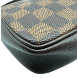 ルイ・ヴィトン LOUIS VUITTON トゥルース・メイクアップポーチ N51982 ブラウン ダミエ/レザー レディース ハンドバッグ