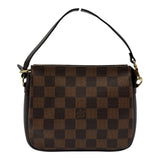 ルイ・ヴィトン LOUIS VUITTON トゥルース・メイクアップポーチ N51982 ブラウン ダミエ/レザー レディース ハンドバッグ