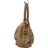 グッチ GUCCI ディアマンテ スーキー ハンドバッグ 247902 ピンクベージュ キャンバス レザー レディース トートバッグ